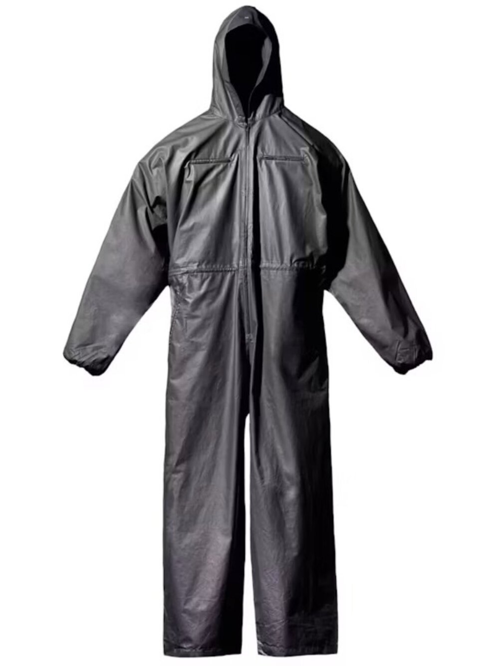 Yeezy Gap Balenciaga Coated Cotton Overalls Black Hooded Coverall Size Medium
